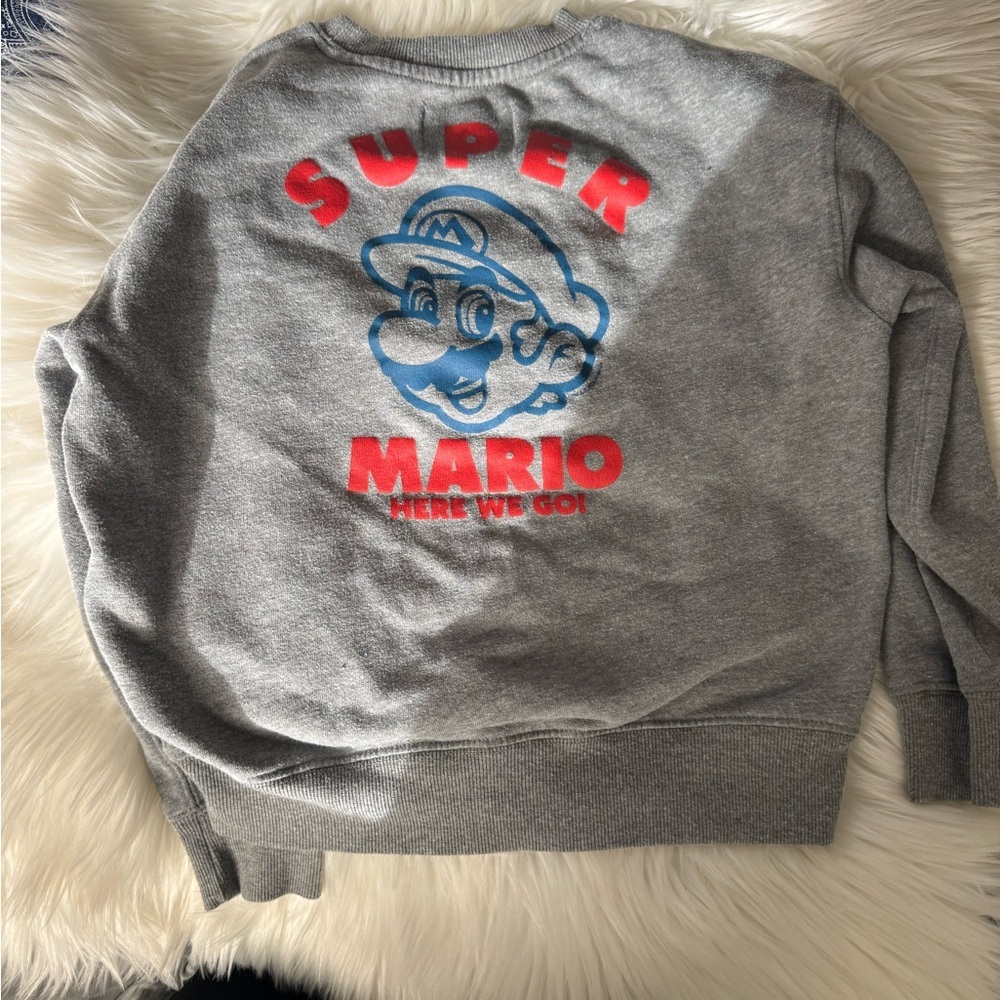 Super Mario Gray Sweatshirt